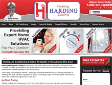 Tablet Screenshot of hardingheating.com